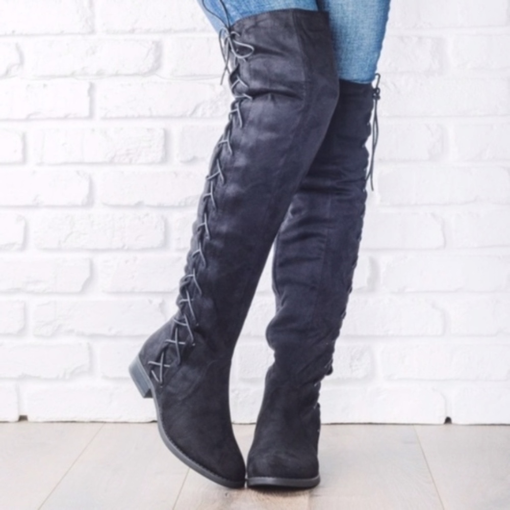 TRINIE Lace up Boots - BLACK - Picture 3 of 3